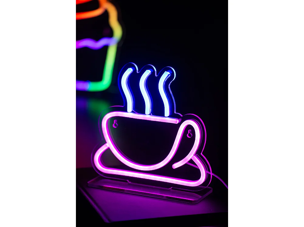 Neonlicht Kaffee - Pink