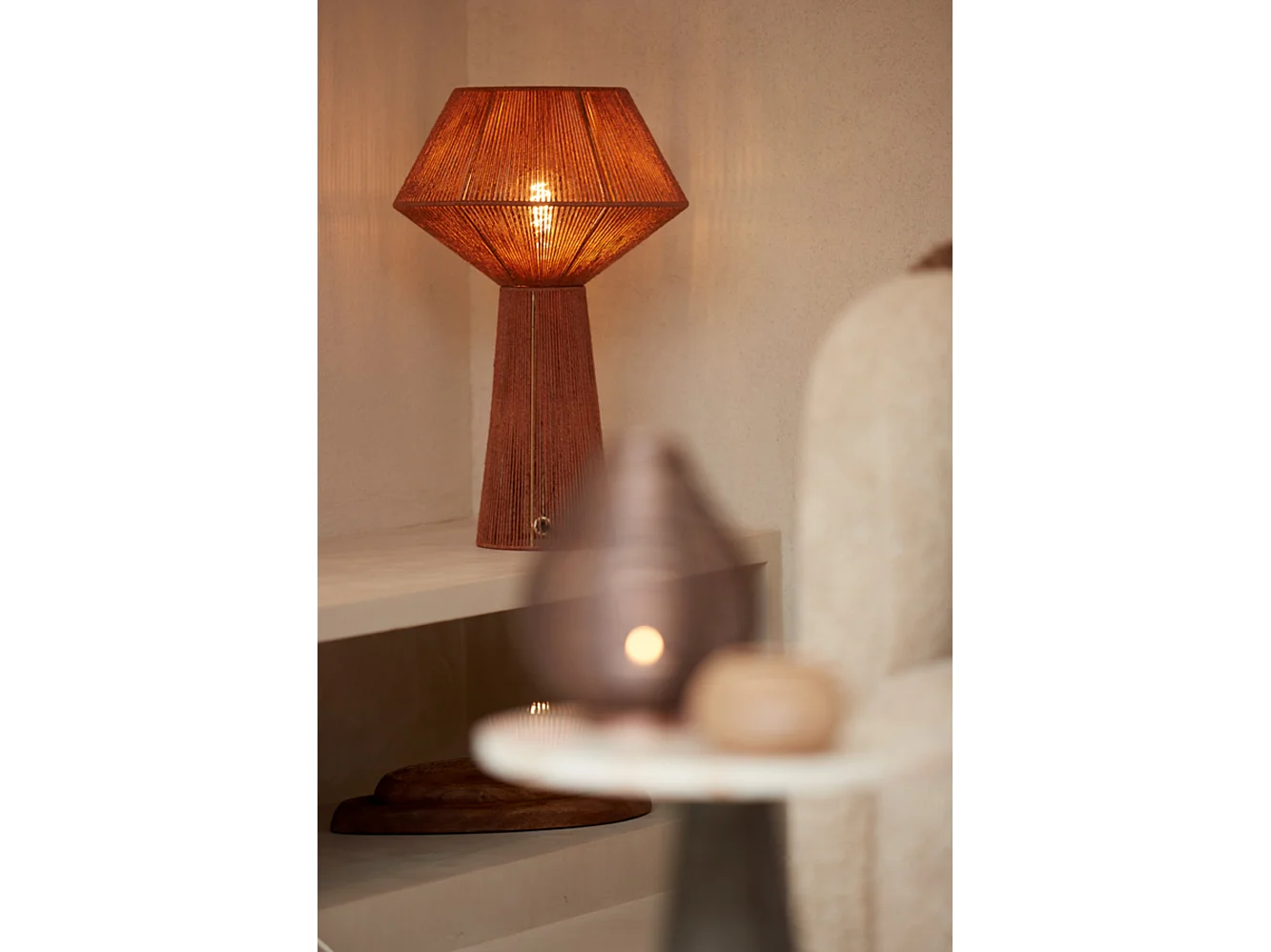 Lampe de table FUGIA - Ø36x57cm - Rouge