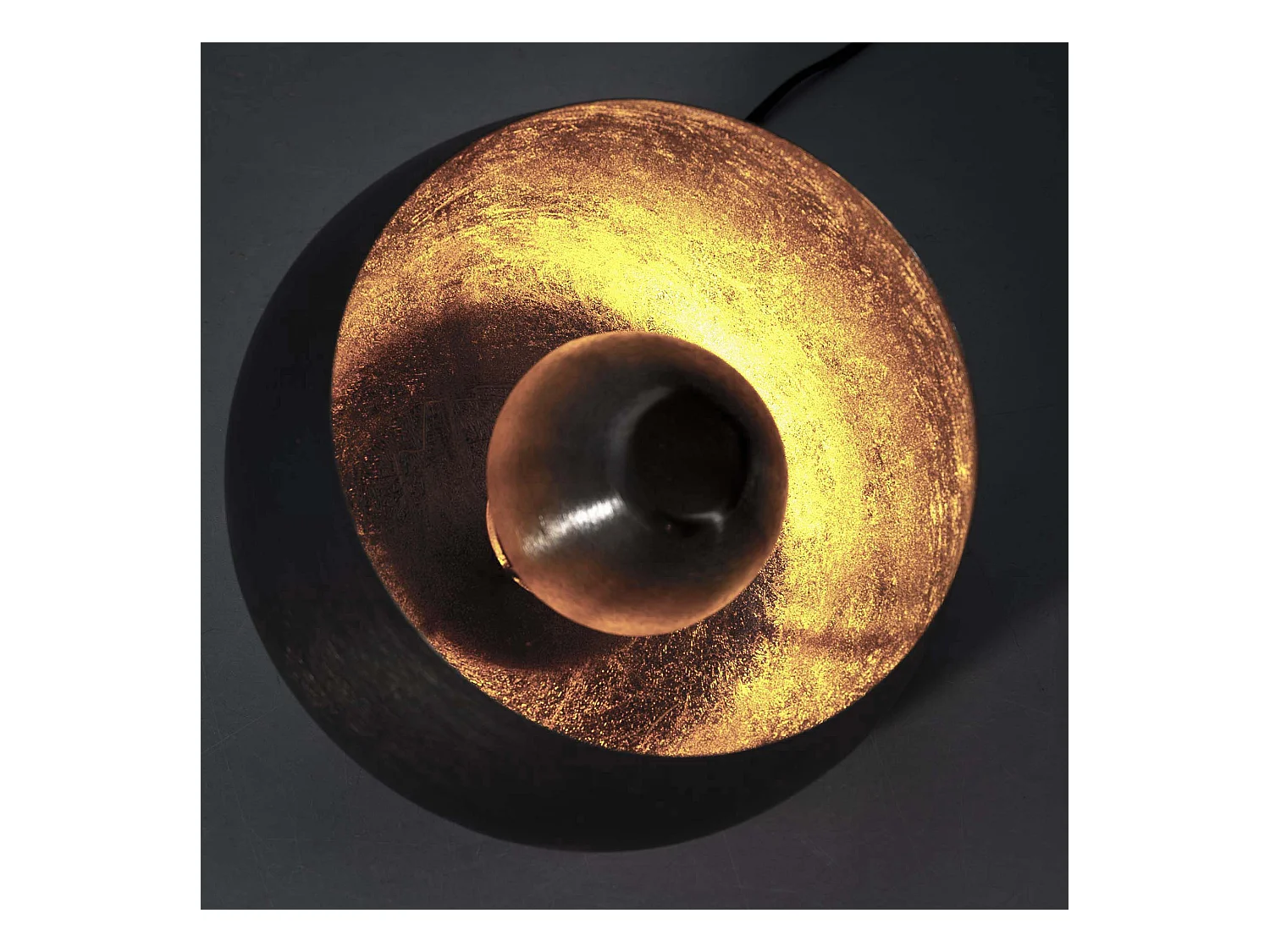 Lampe de table Basket - Ø28 - Gris/Noir