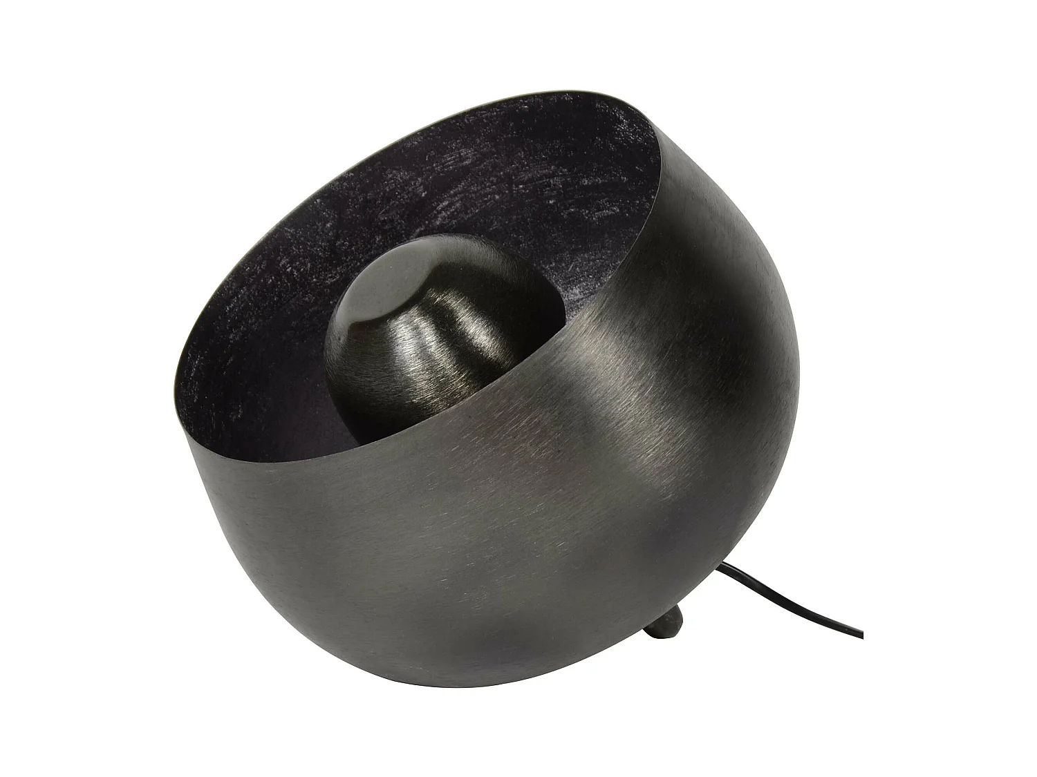 Lampe de table Basket - Ø28 - Gris/Noir