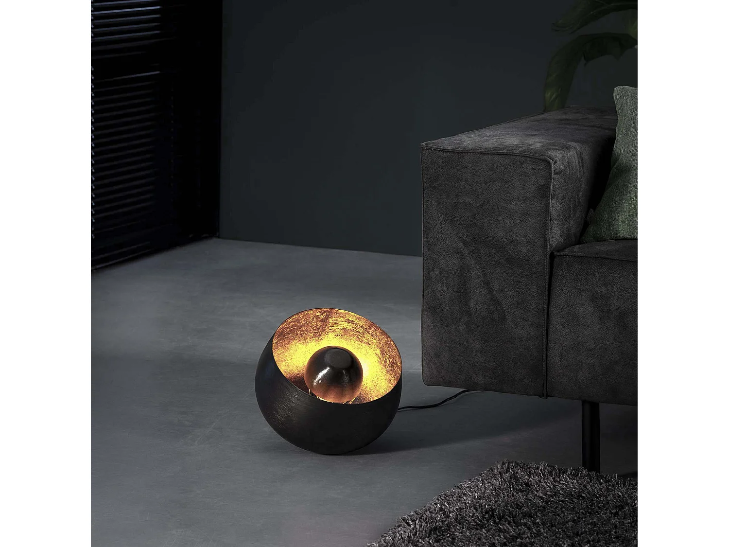 Tafellamp Basket - Ø28 - Grijs/Zwart