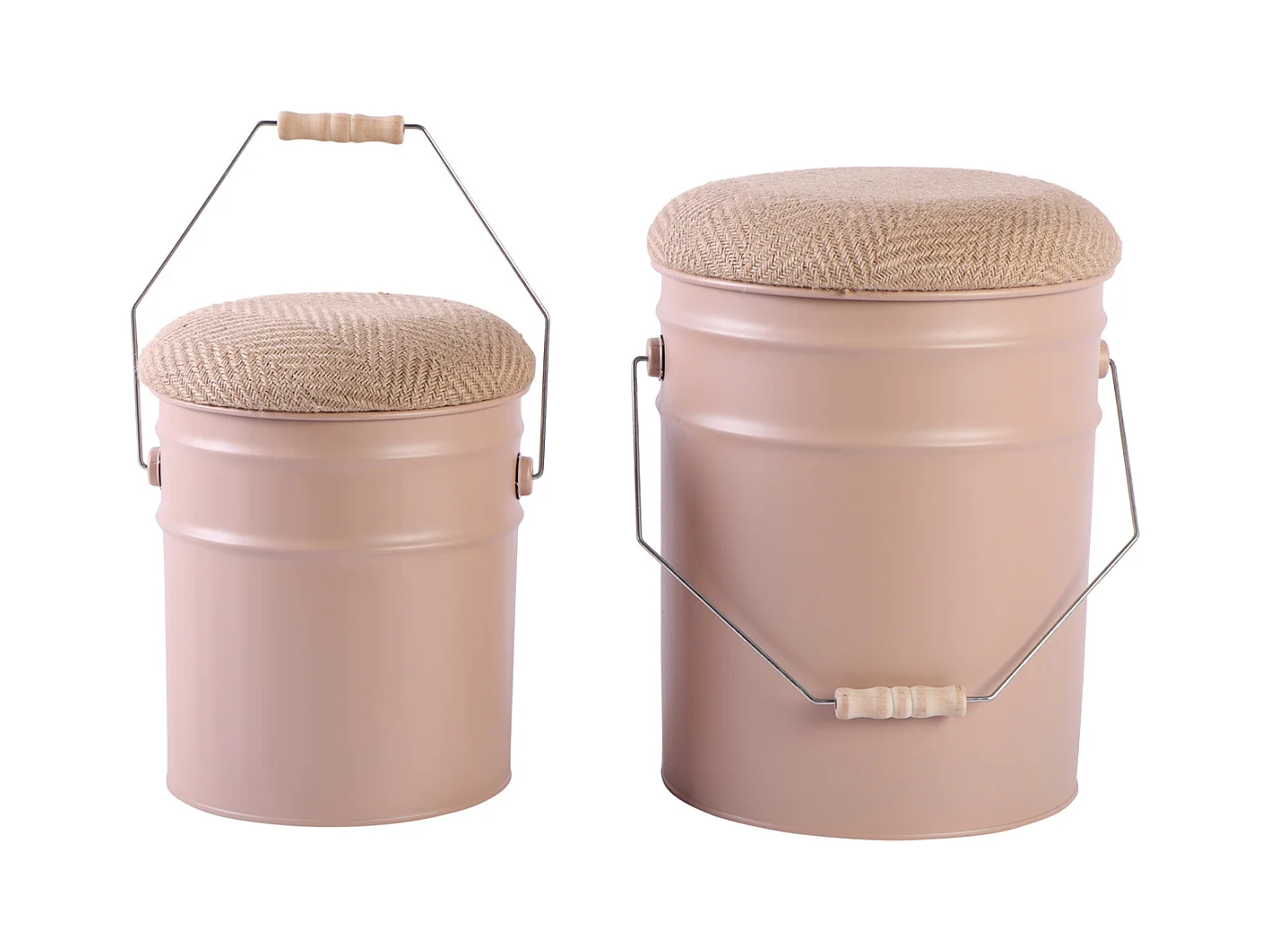 Ensemble de tabourets Seaux - Marron clair
