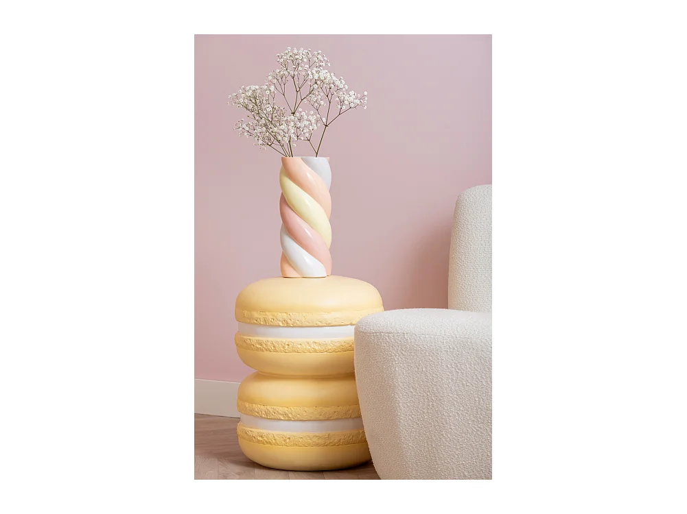 Tabouret Macaron - Jaune doux