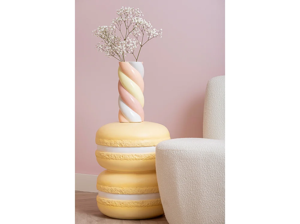 Macaron Hocker - Zartes Gelb