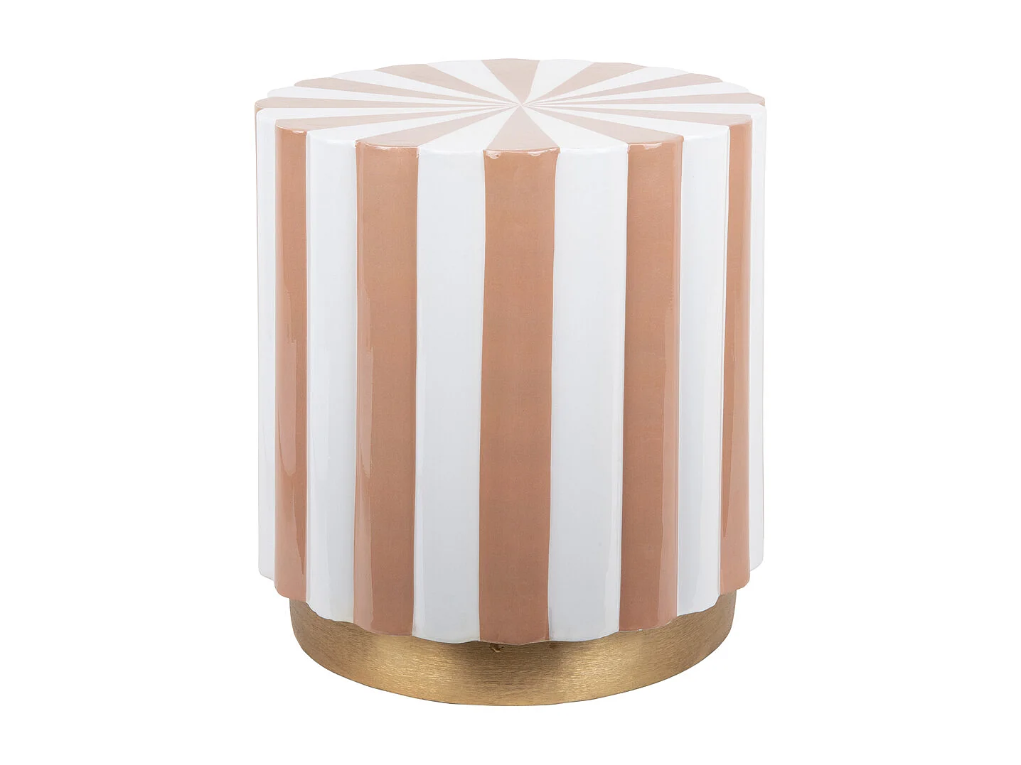 Tabouret Candy Swirl - Marron doux et blanc