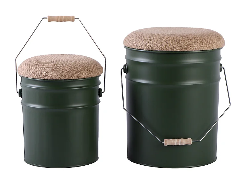 Ensemble de tabourets Buckets - Vert jungle