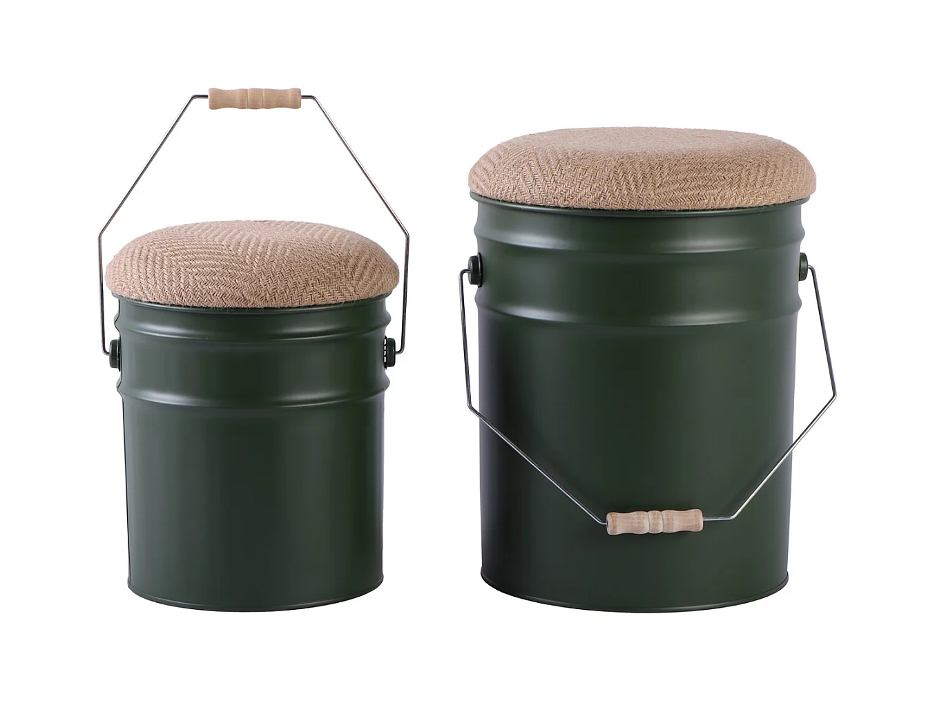 Ensemble de tabourets Buckets - Vert jungle