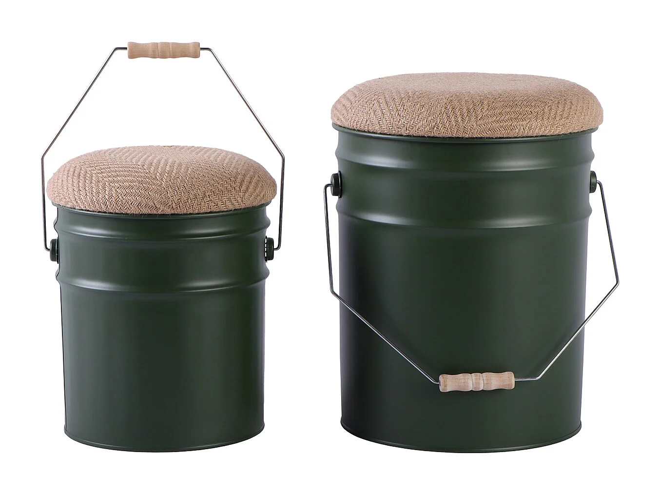 Ensemble de tabourets Buckets - Vert jungle