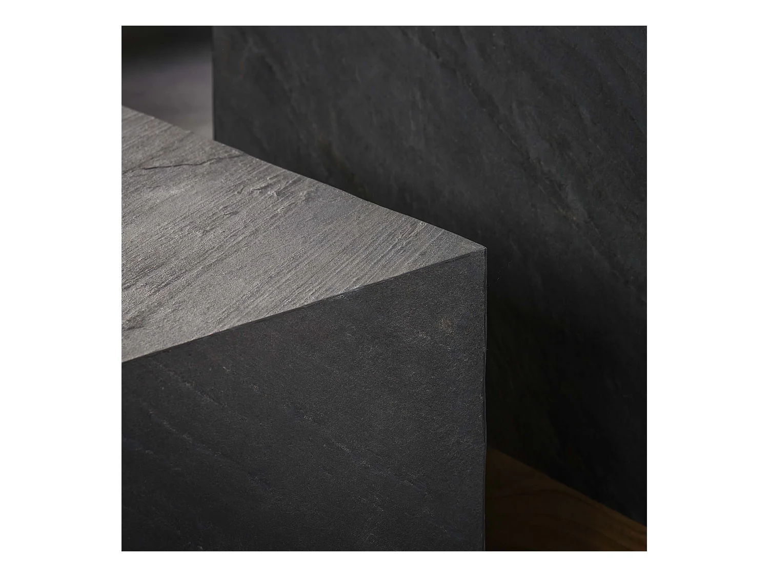 Table basse Blox Slate - Ardoise - Lot de 2