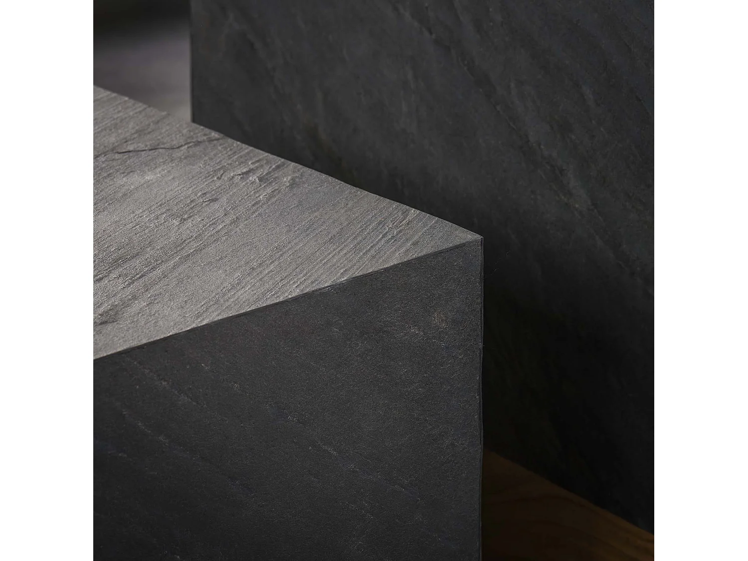 Table basse Blox Slate - Ardoise - Lot de 2