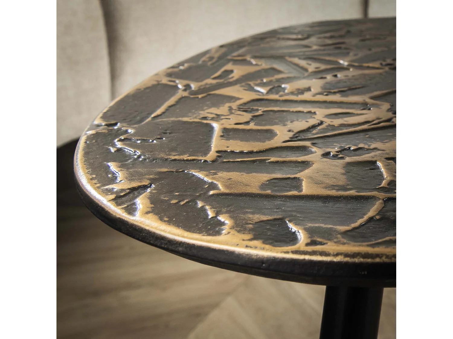 Mesa de centro cuadrada Patina - Juego de 3