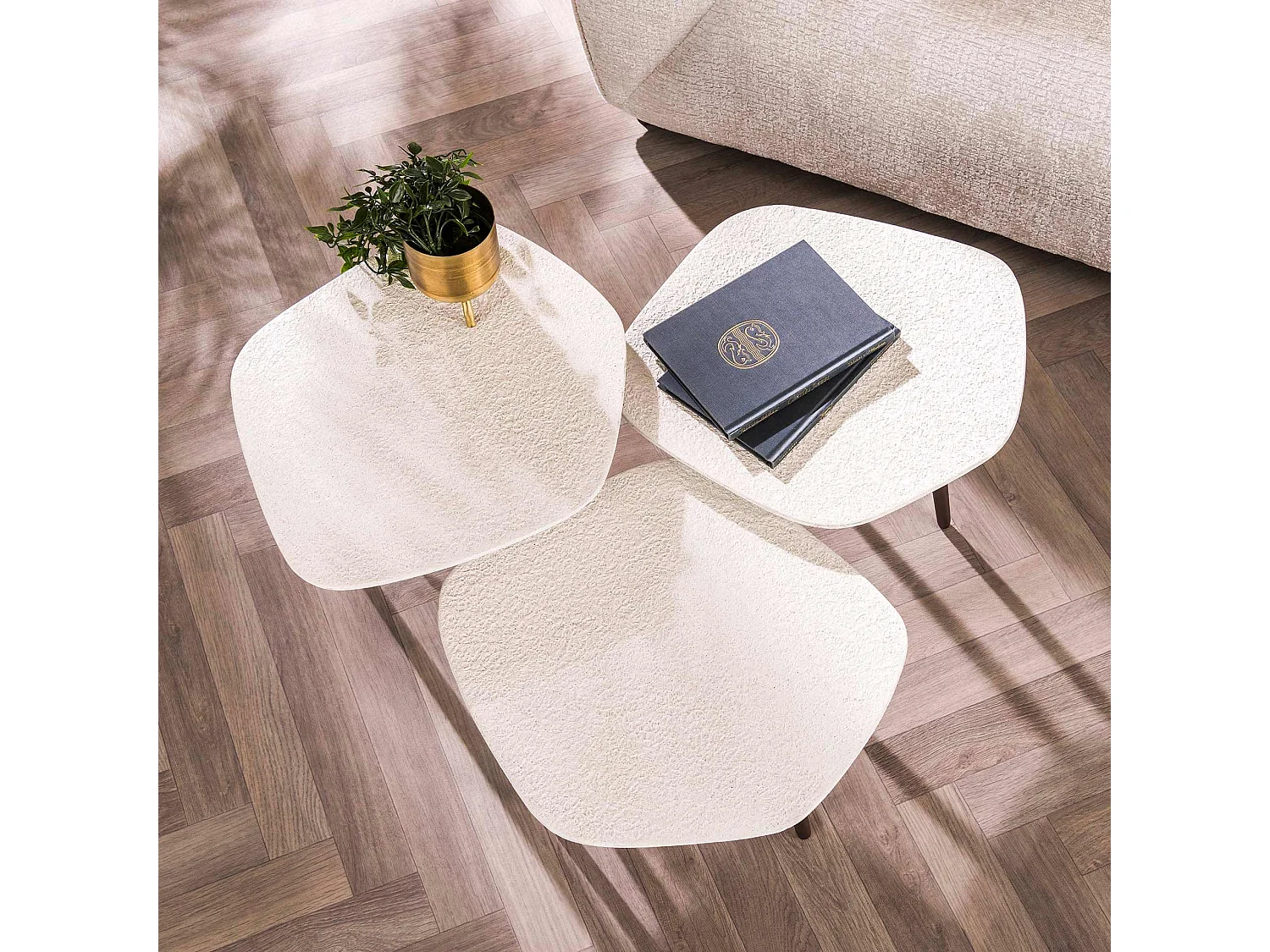 Table basse Point Stone - Lot de 3