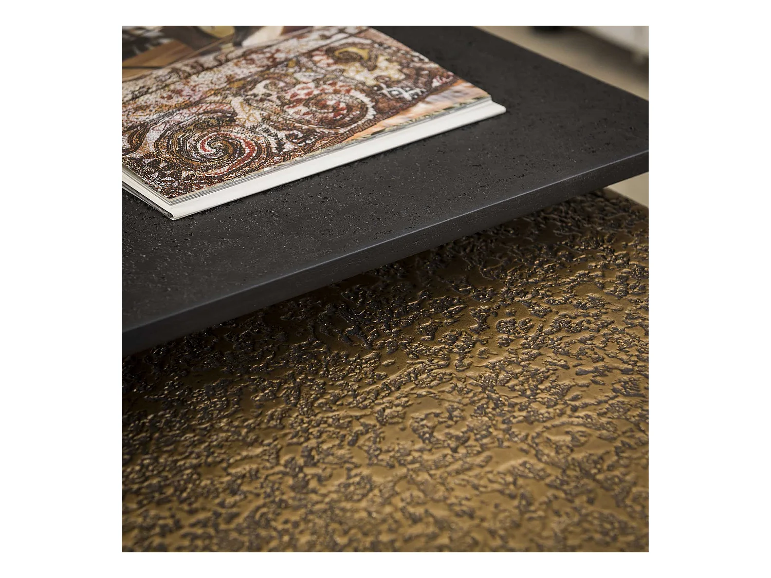 Table basse Iron Metallic - Gris - Lot de 2