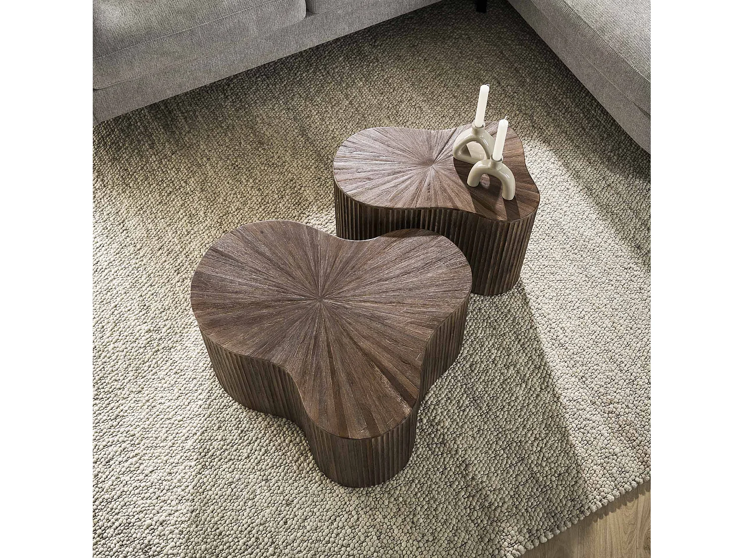 Salontafel Shamrock Maya Teak - Teak Rust Brown - Set van 2