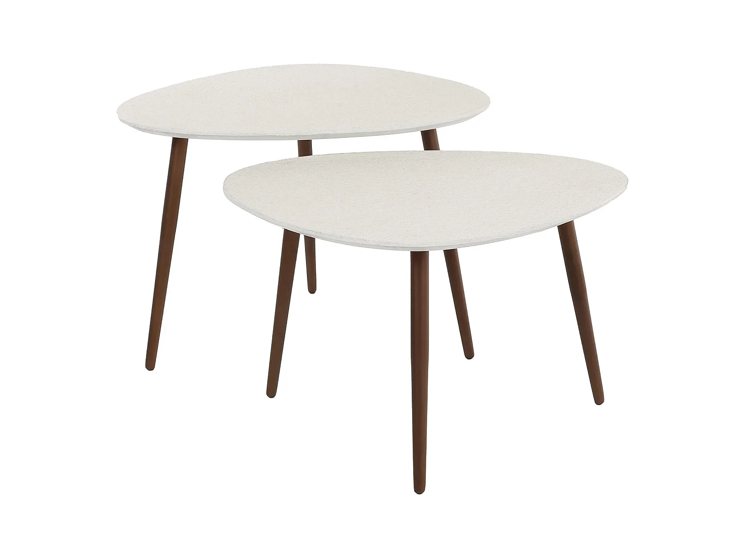 Mesa de centro de piedra y mármol compuesto - Juego de 2