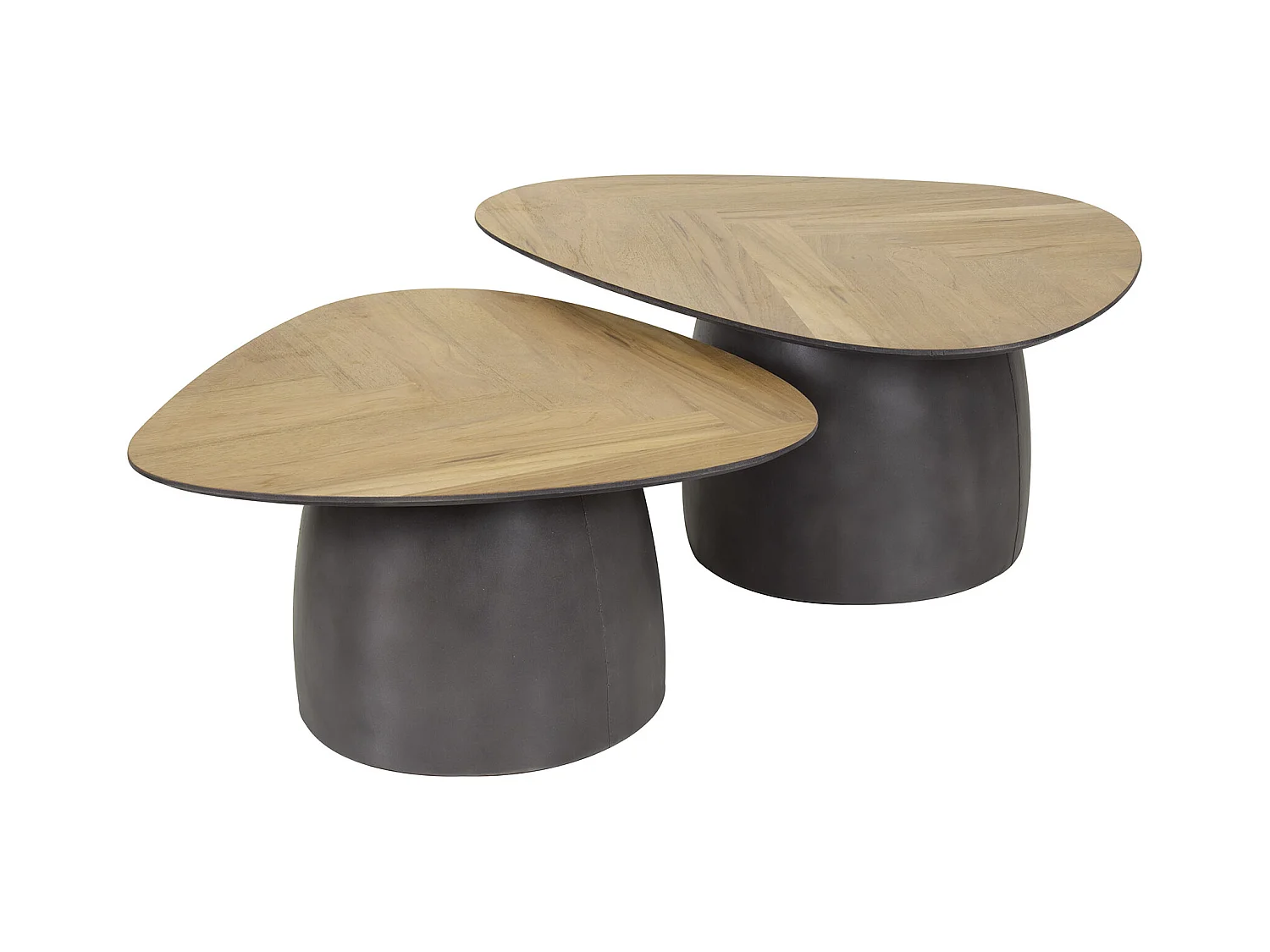 Mesa de centro Infinite - Madera de teca reciclada - Juego de 2