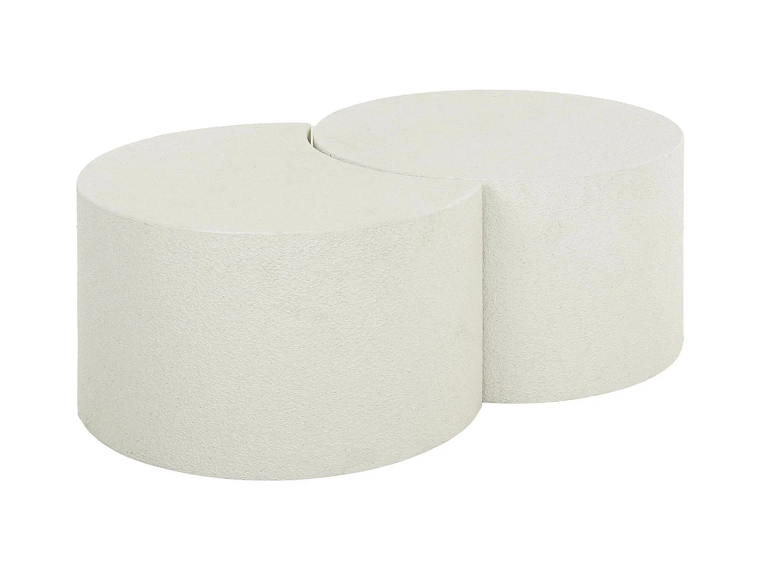 Table basse Stone Moonset - Composite de marbre - Lot de 2