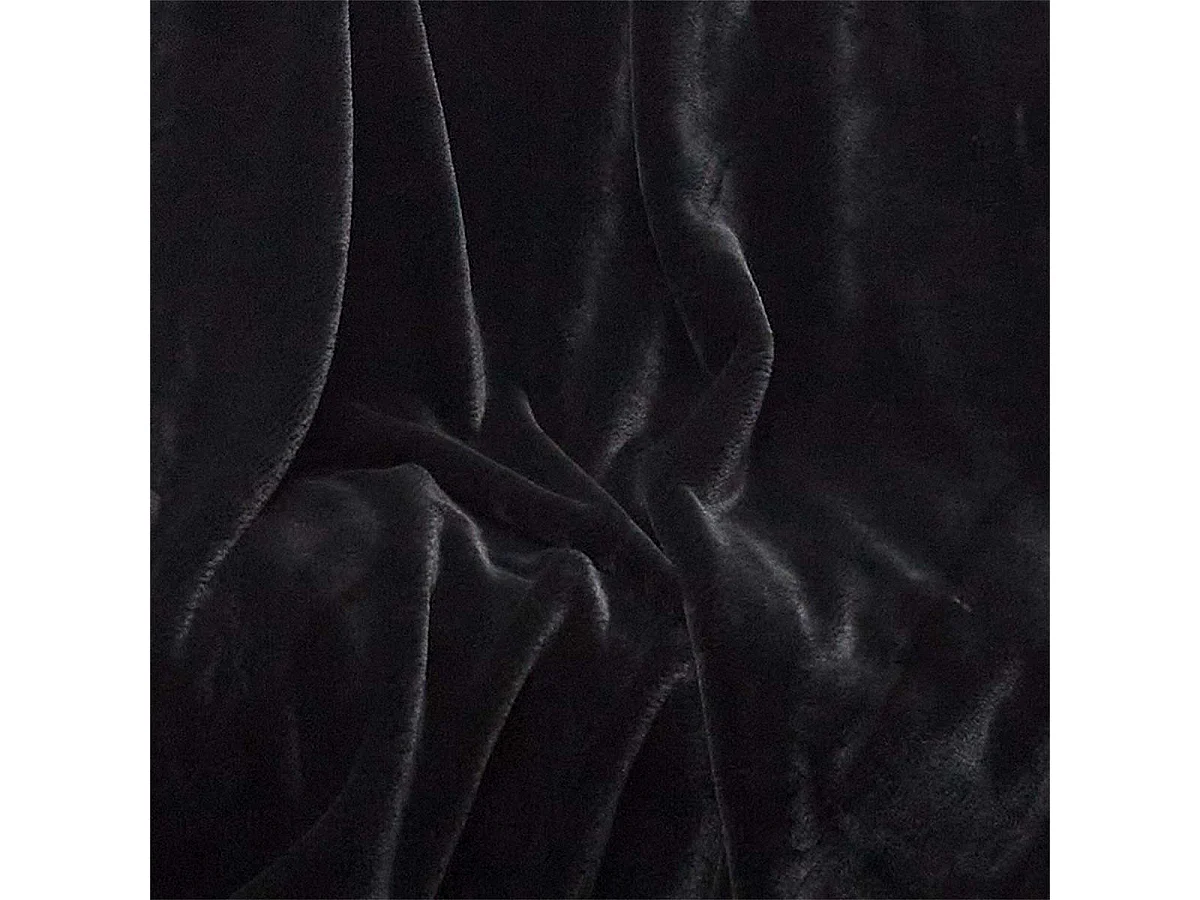 Plaid Ultra Doux 120x150cm Imitation Fourrure Noire - FLUFFY