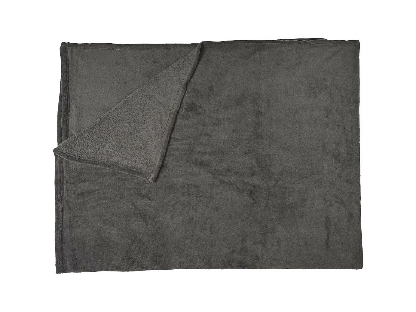 Plaid Doux en Microfibre Gris Anthracite 150x200cm - LUXEL