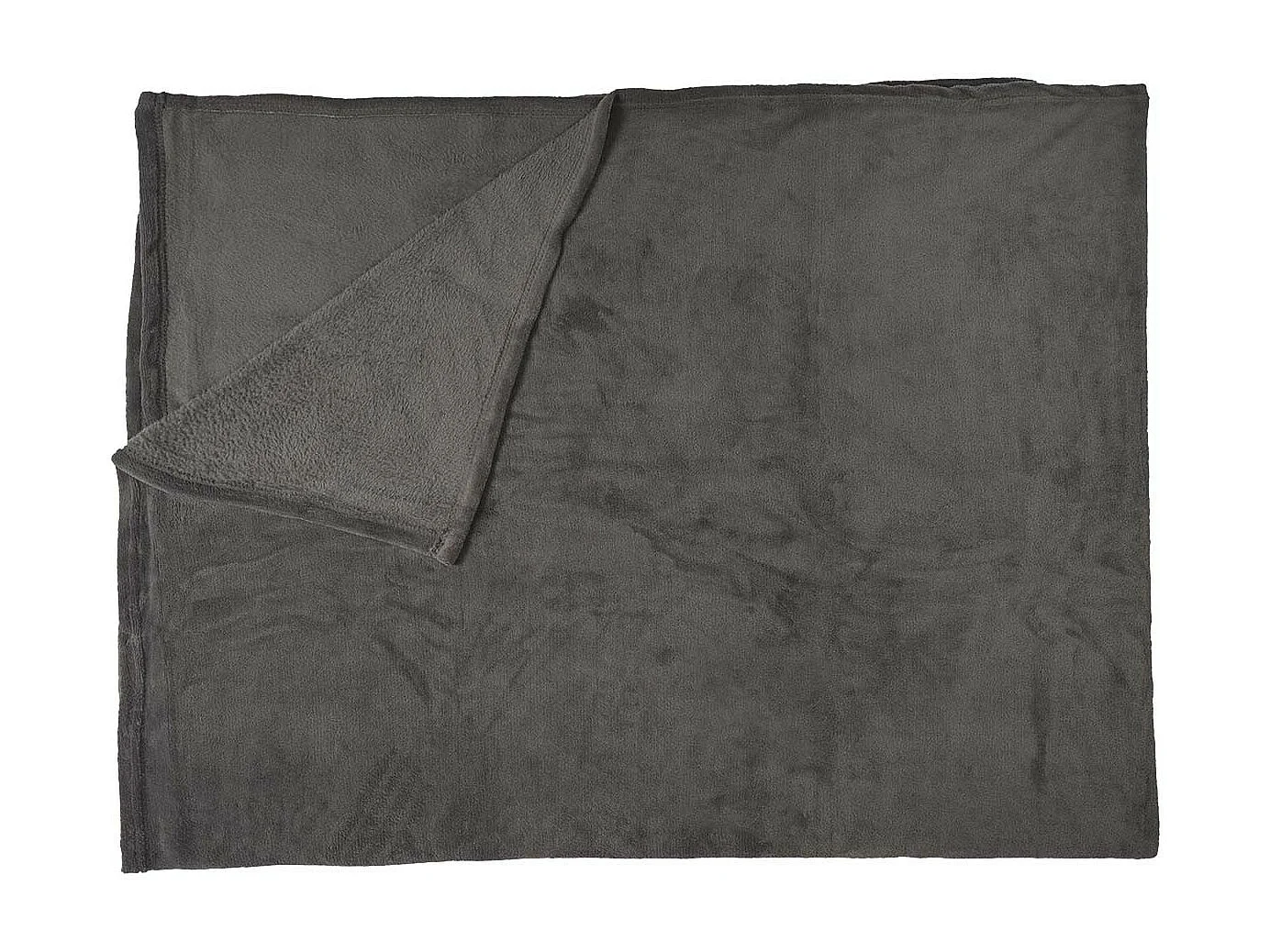 Plaid Doux en Microfibre Gris Anthracite 150x200cm - LUXEL