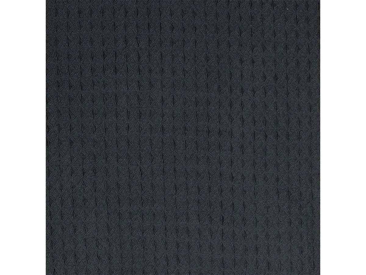 Plaid Jeté de Canapé Gaufré 130x160cm 100% Coton Gris Anthracite avec Franges - CUSHY