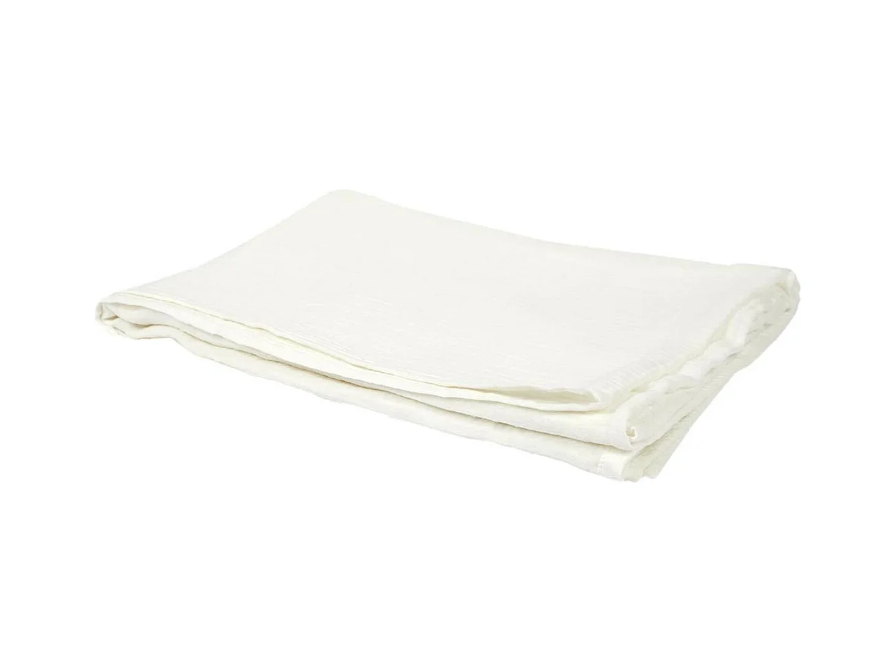 Plaid en Gaze de Coton Blanc Craie 120x150cm