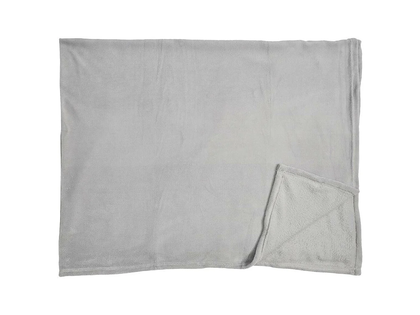 Plaid Doux en Microfibre Gris Clair 150x200cm - LUXEL