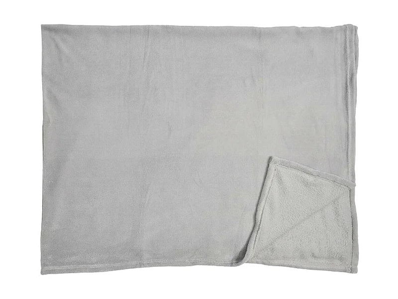 Plaid Doux en Microfibre Gris Clair 150x200cm - LUXEL