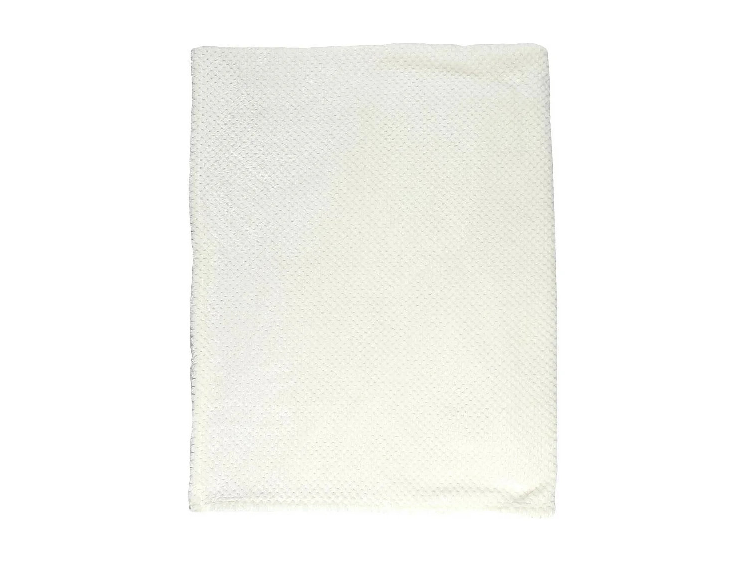 Plaid Ultra Doux 120x150cm Nid d'Abeille Crème - GAYA