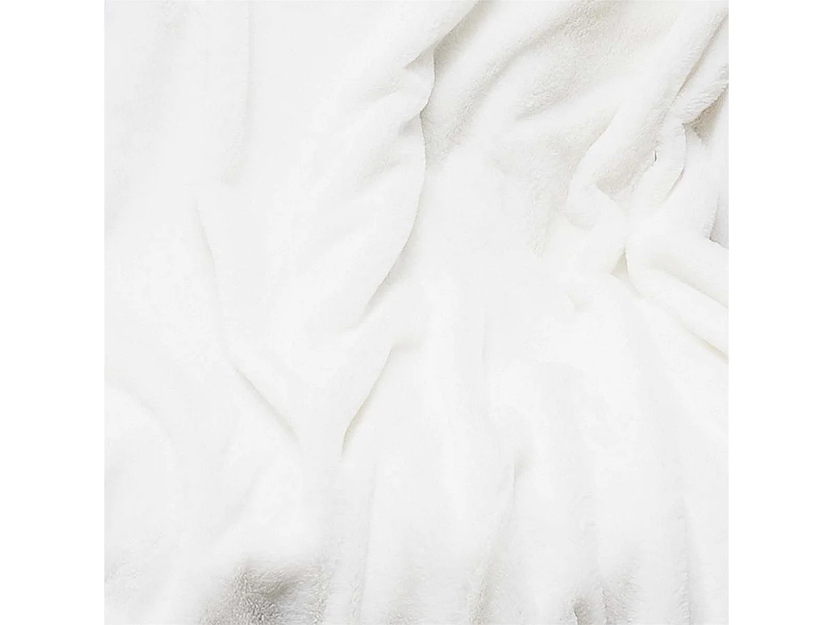 Plaid Ultra Doux 120x150cm Imitation Fourrure Blanche - FLUFFY