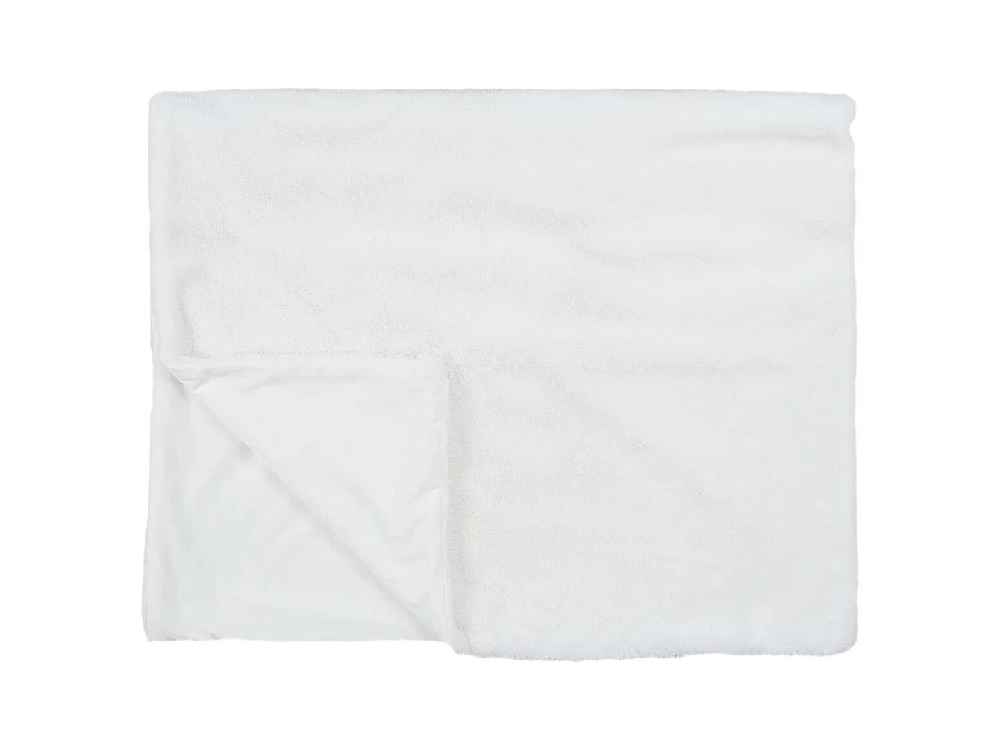 Plaid Ultra Doux 120x150cm Imitation Fourrure Blanche