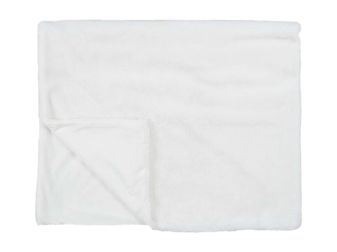 Plaid Ultra Doux 120x150cm Imitation Fourrure Blanche - FLUFFY