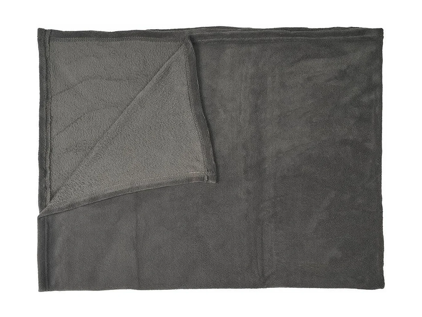 Plaid Microfibre Gris Foncé 120x150cm - KAZAN