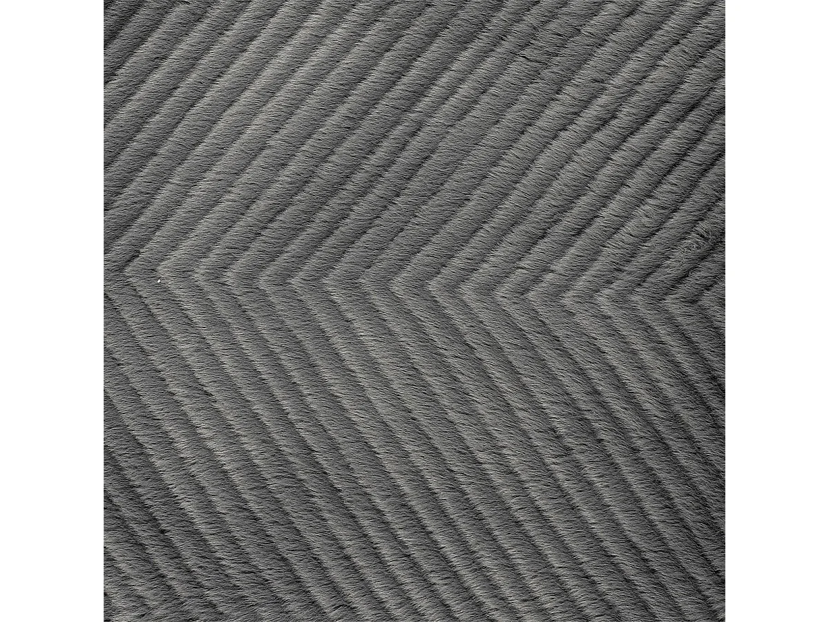 Plaid Ultra Doux 140x200cm Imitation Fourrure Texturée Grise et Sherpa - KATSU