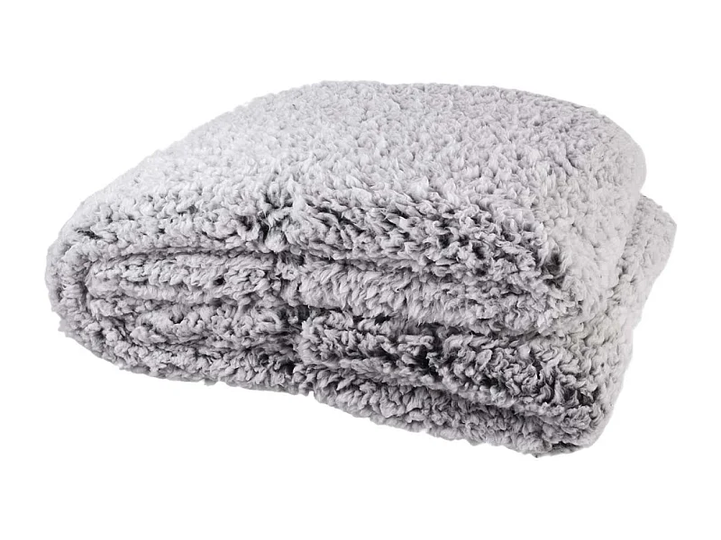 Plaid Ultra Doux 120x150cm Sherpa Gris - FLOKI