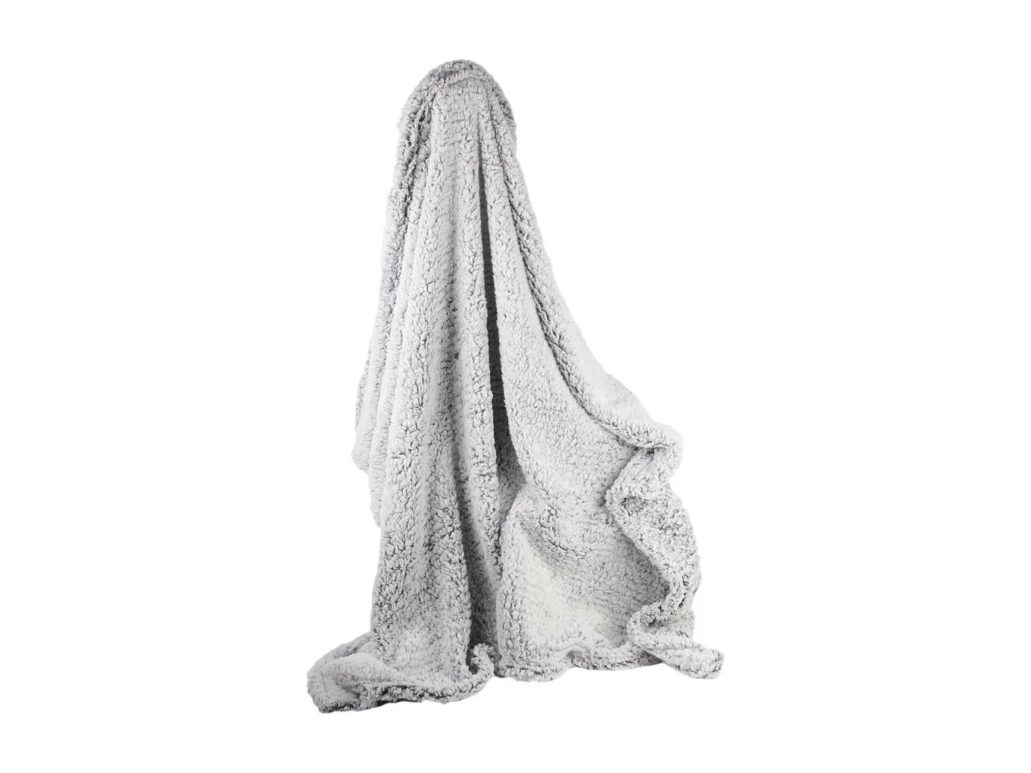 Plaid Ultra Doux 120x150cm Sherpa Gris - FLOKI