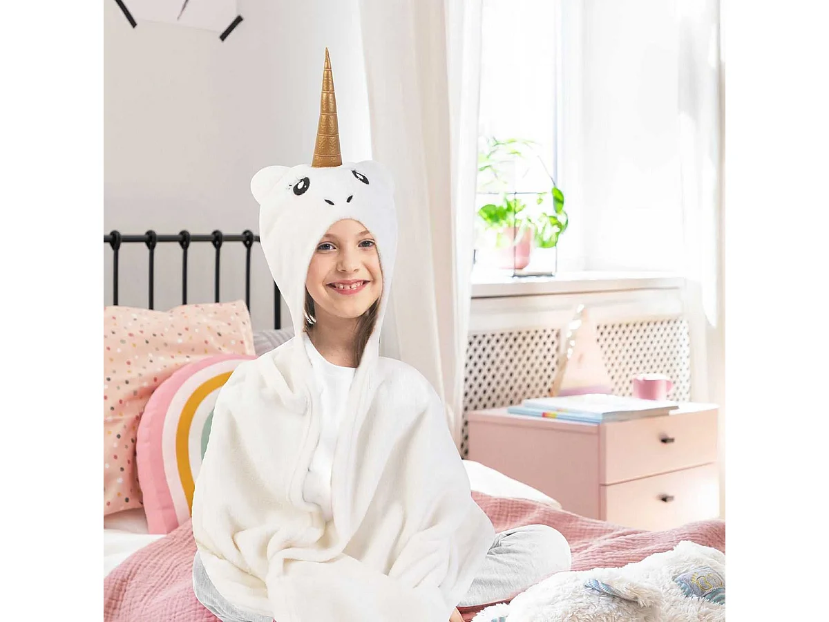 Plaid Ultra Doux Capuche Licorne - MINA