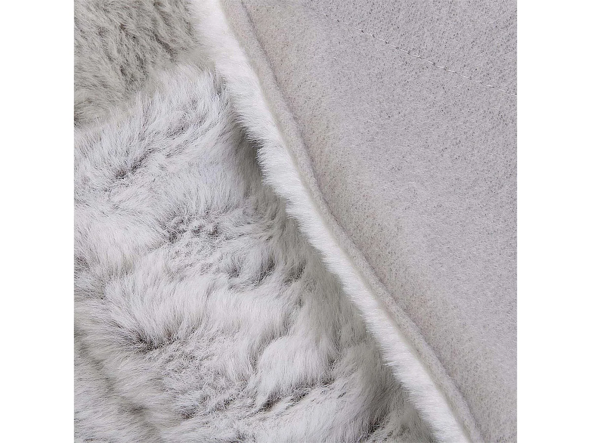 Plaid Ultra Doux 140x200cm Imitation Fourrure Grise - MEGALY