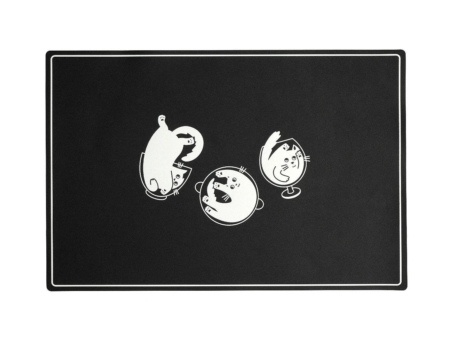 Sirino Dekoratives Tischset, Schwarz, PVC-Material