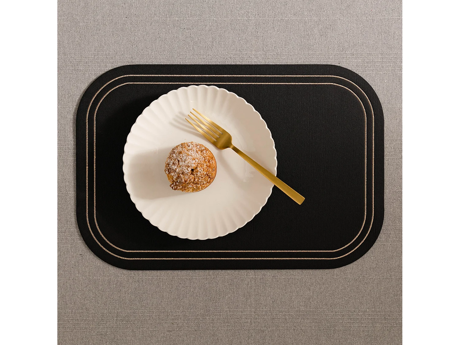 Set de Table Ritera Décoratif Noir Moyen PVC 45 x 30