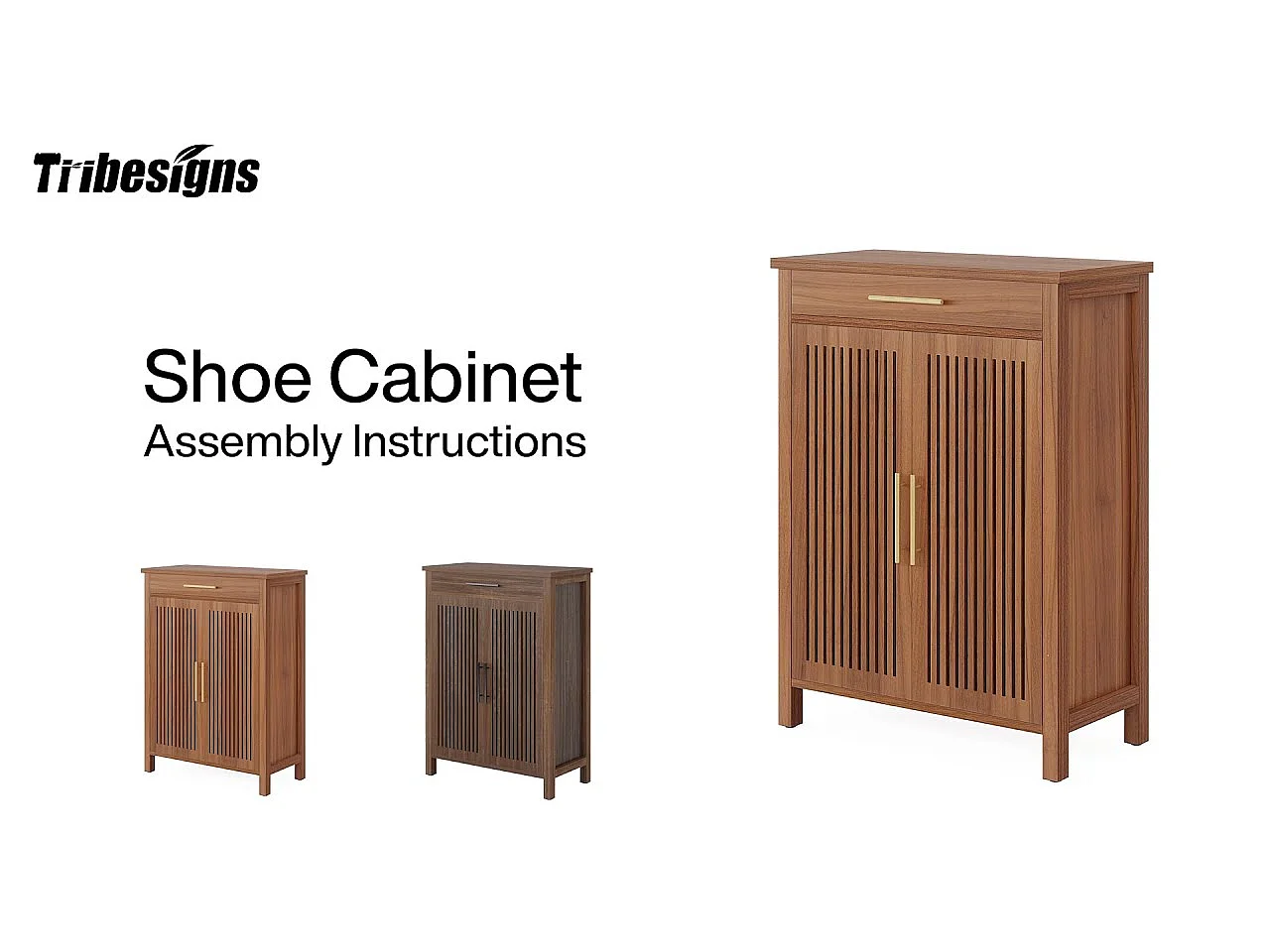 Armoire à chaussures étroite à 5 étages avec portes à lamelles et tiroir, 80 x 36 x 110 cm, marron