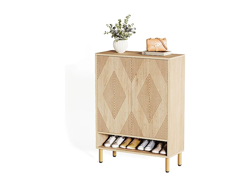 Scarpiera con 2 ante, 73 x 35 x 115 cm, 6 ripiani per 25 paia di scarpe