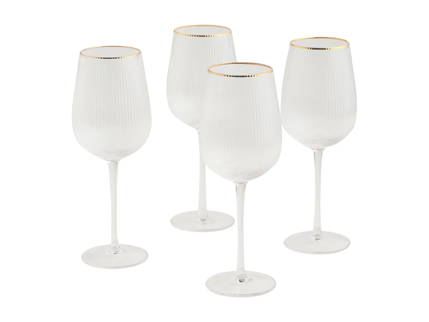 Ensemble De Verres À Vin Vanesa Or Moyen 24.5x8.5