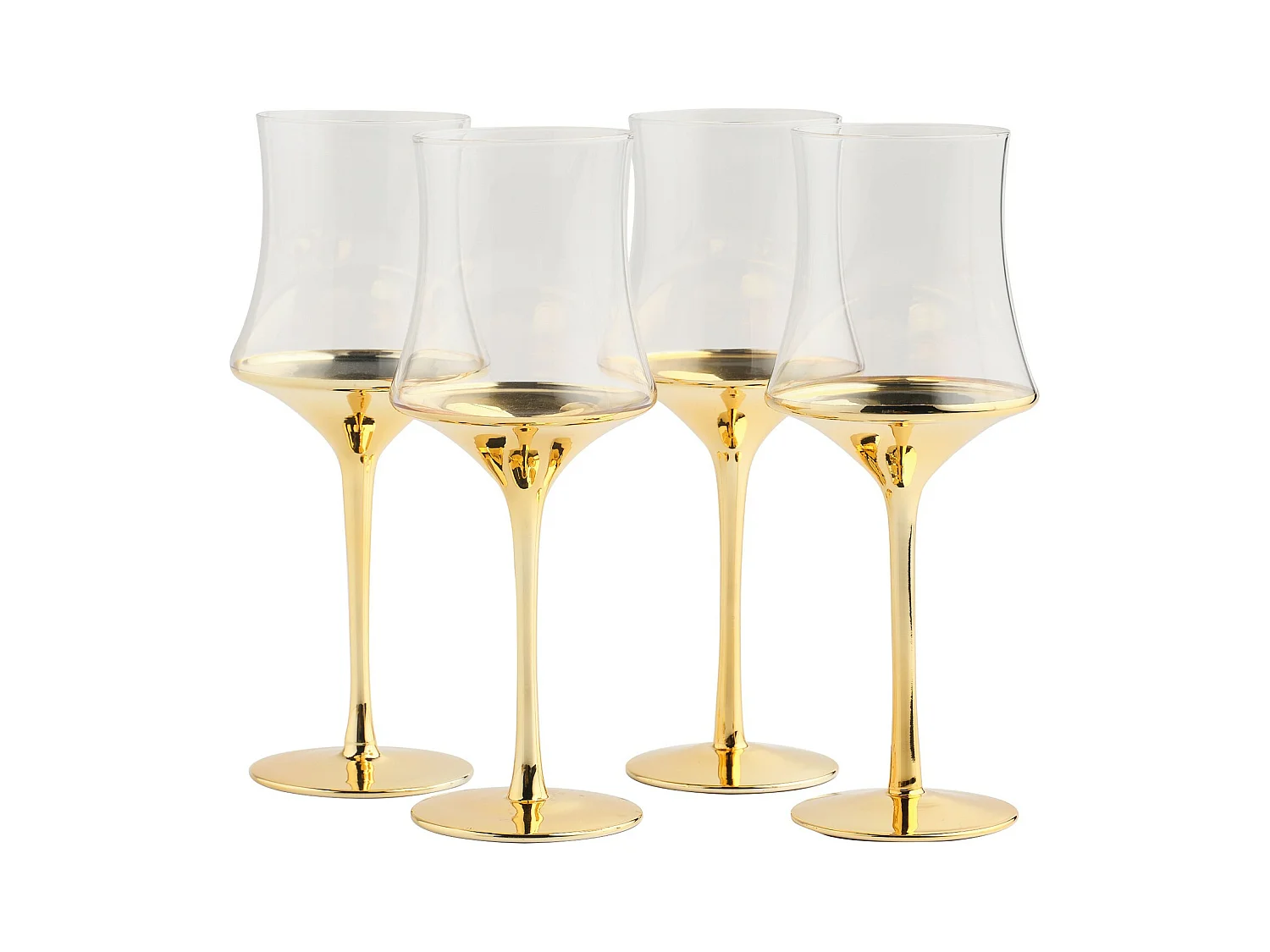 Weingläser-Set Helena mittleres Gold 24.5 x 10.5