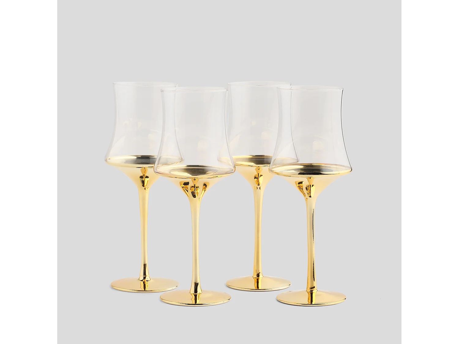 Weingläser-Set Helena mittleres Gold 24.5 x 10.5