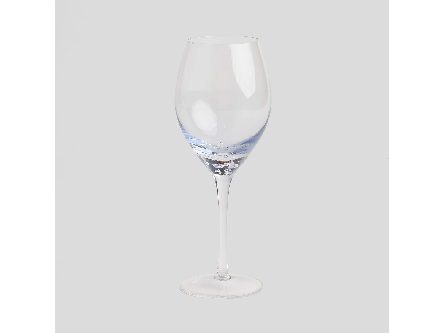 Martina Elegantes Hellblaues Weinglas aus Glas