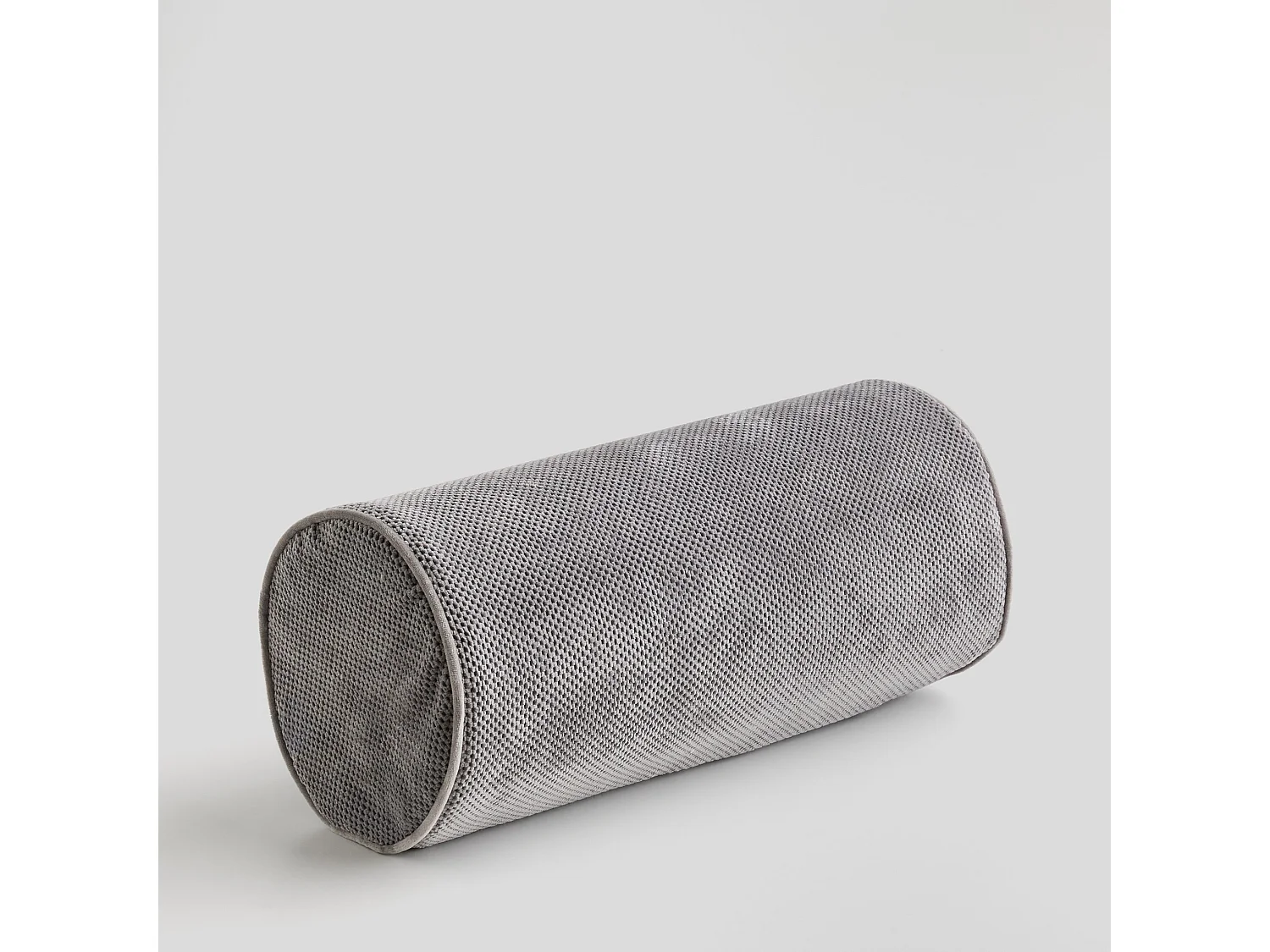 Deko-Rollenkissen Kord mittelgrau 20 x 45 cm