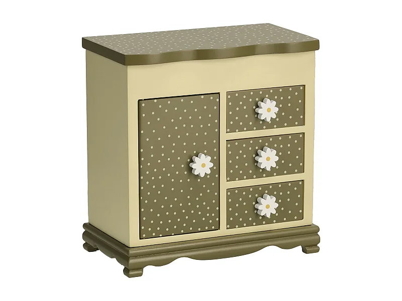 Schmuckkästchen Flowersi Mittelgrün 19 x 10 x 18