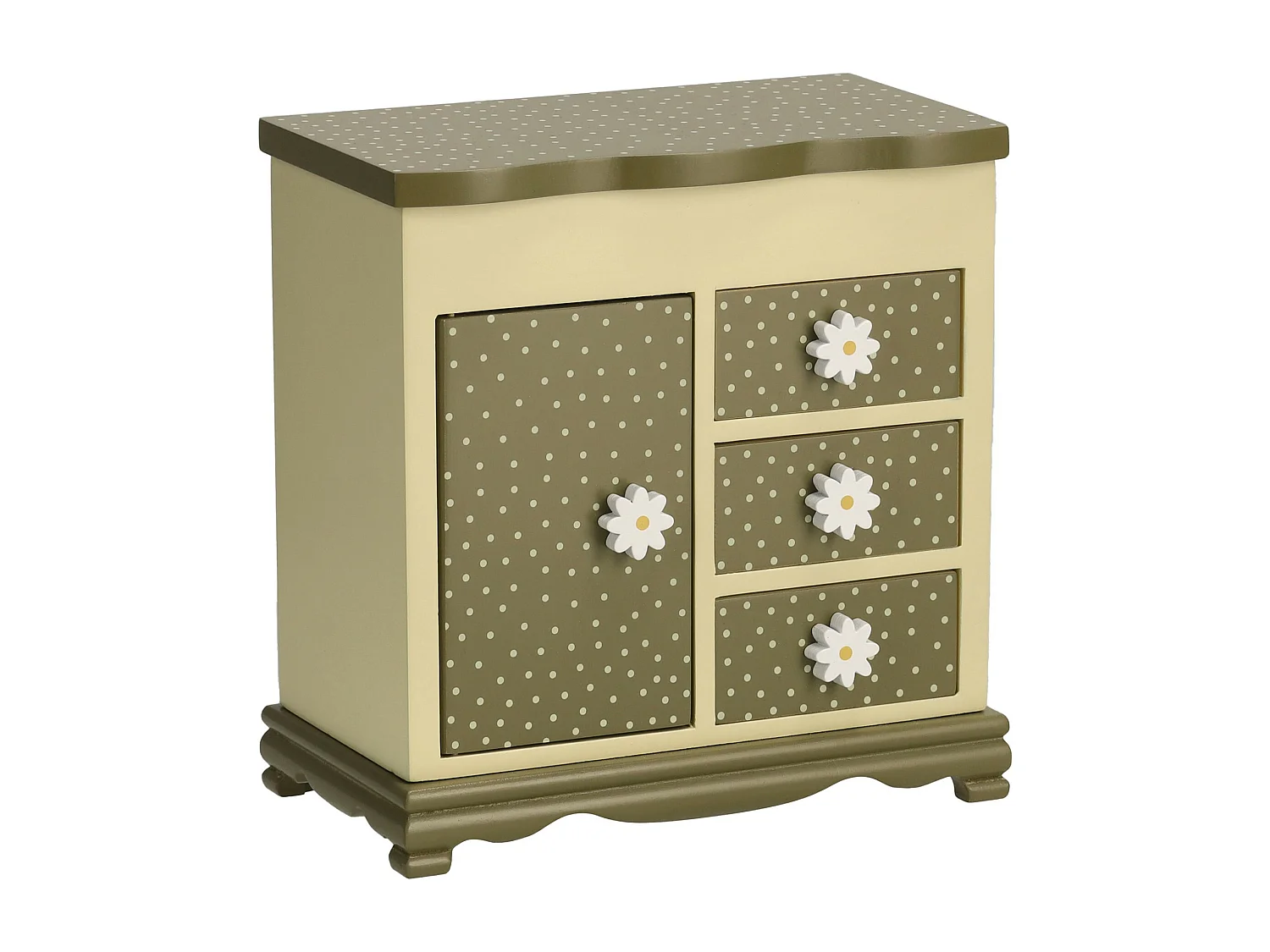 Schmuckkästchen Flowersi Mittelgrün 19 x 10 x 18