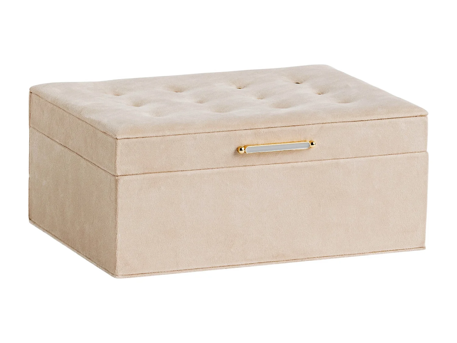 Boîte À Bijoux Nappo Beige Moyen 11 x 17.5 x 24.5